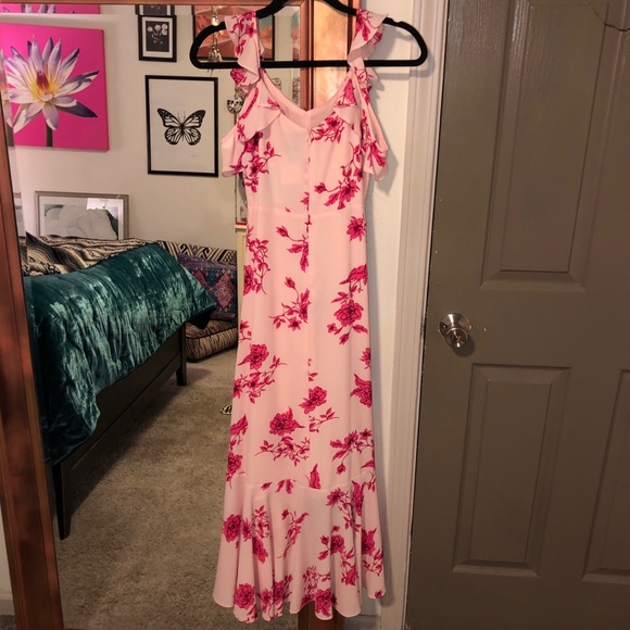 CeCe, hi-low, ruffle hem, midi dress - Picture 5 of 6